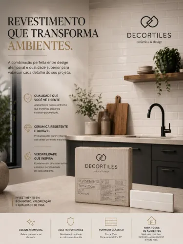 Revestimento Decortiles 7x25 Color Mind Light Branco