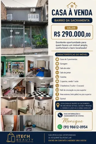 Casa a venda - bairro da sacramenta.