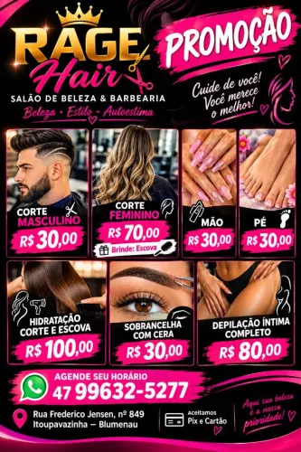 Salão de beleza Barbearia RAGE HAIR *