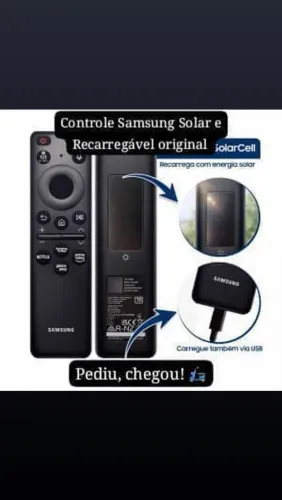 Controle Samsung Solar Recarregável Original