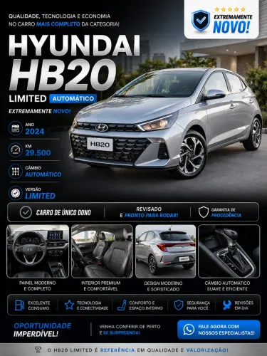 Hyundai HB20 Comfort Plus 1.0 TB Flex 12V Aut. 2024