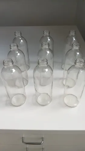 garrafas de vidro 1 Litro- decoração-14 uni//- com tampas de metal