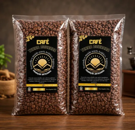 Vendo Café artesanal, Café Terra Dourada, 100% arábica em Grãos, TORRADO 24/07/26