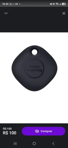 Galaxy SmartTag (preto e cinza)
