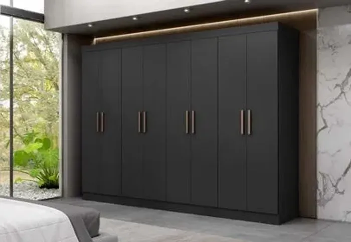 Guarda Roupa 100% MDF 8 Portas 4 Gavetas - (Entregamos)!