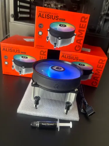 Cooler AMD ARGB 3pin Husky Alisius  + Pasta térmica  