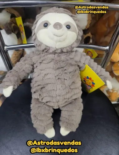 Pelúcia bicho preguiça 25cm novo UN