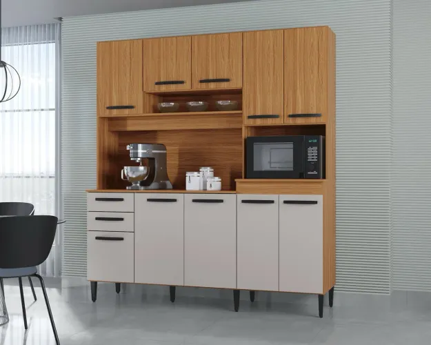 Cozinha Elisa Poquema | 10 Portas e 02 Gavetas - Entrega Imediata