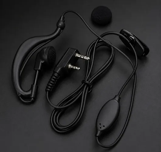 Fone de ouvido com fio para rádio comunicador