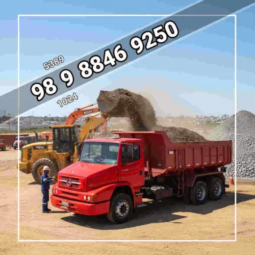 Barro, areia ou pedra brita na Quinta-feira à tarde no Renascença e Cohafuma.