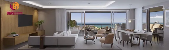 Vendo a oportunidade da sua vida Apartamento com 253m2 no Mirat, varanda vista mar, 4 suít
