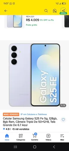 Celular s25 fe