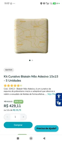 Curativo biatian 15cm x 15cm
