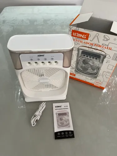 Ventilador portátil e climatizador NOVO na caixa