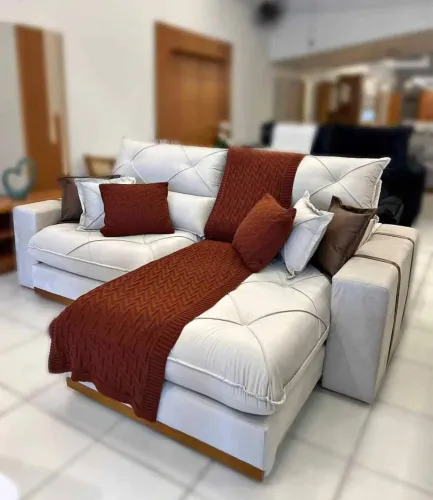 R$1.899 Sofá Retrátil Reclinável D33 Molas Ensacadas / Entrega Rápida