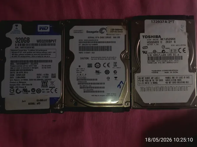 HDs de notebook - funcionando/para teste