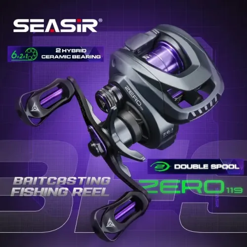 Carretilha Seasir Zero 119 BFS - Top Ultralight - 7:6:1 - Drag 4Kg - Apenas 119g