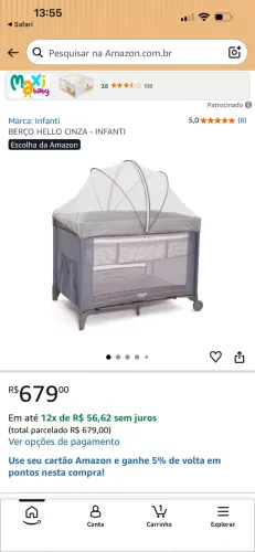Berço camping Infanti
