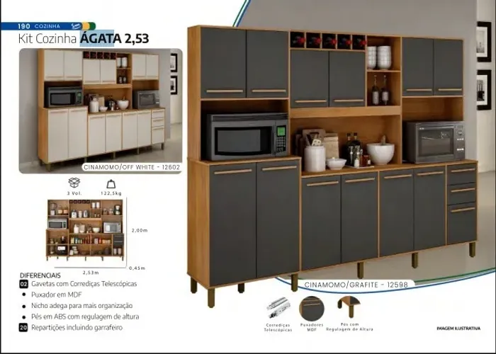 ARMÁRIO DE COZINHA AGATA 13 PORTAS (NOVO)