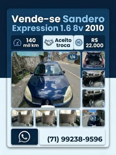 Renault Sandero Expression Hi-flex 1.6 8V 5P 2010
