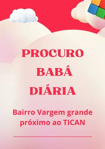 Preciso de uma BABÁ ler descrição