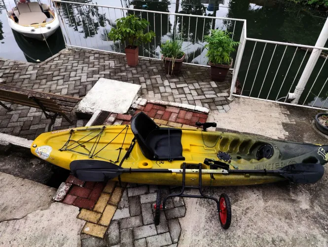 Caiaque Hunter fishing com carrinho de transporte 
