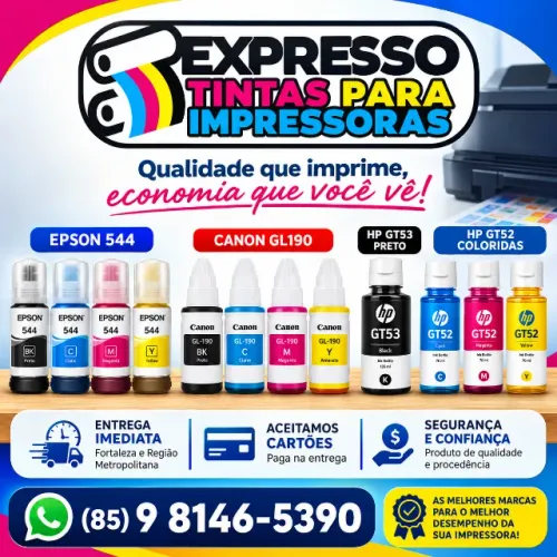 Tintas Para Impressoras Pronta Entrega. Fale Conosco. Aceitamos Cartões e Pronta Entrega.
