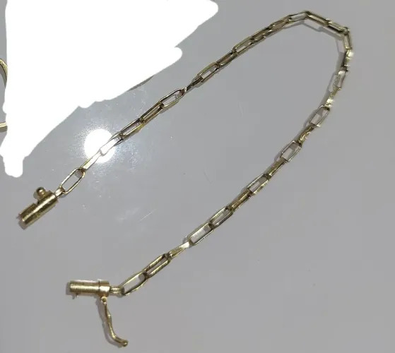Pulseira de ouro 18k tijolinho 