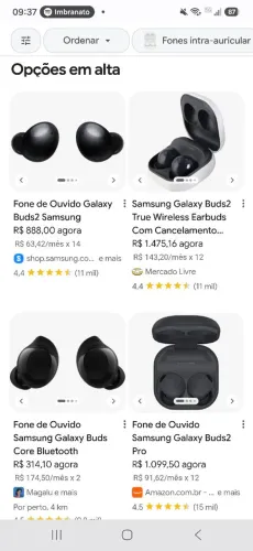 Samsung buds 2 zero na caixa