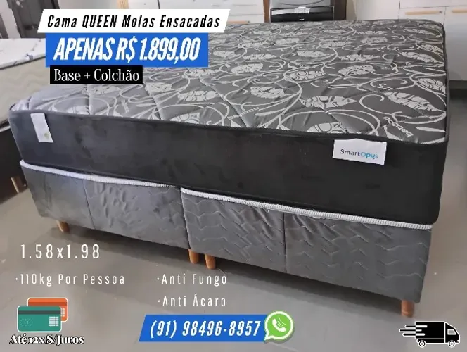CAMA QUEEN MOLAS ENSACADAS OFERTA