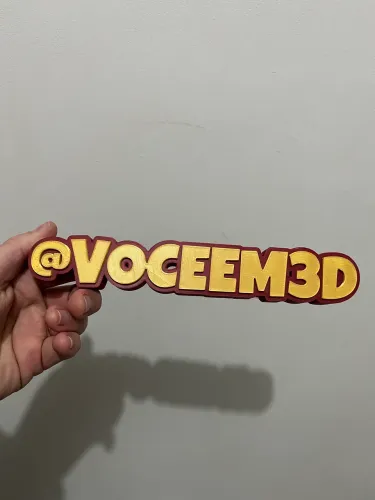 Letreiro personalizado em 3D
