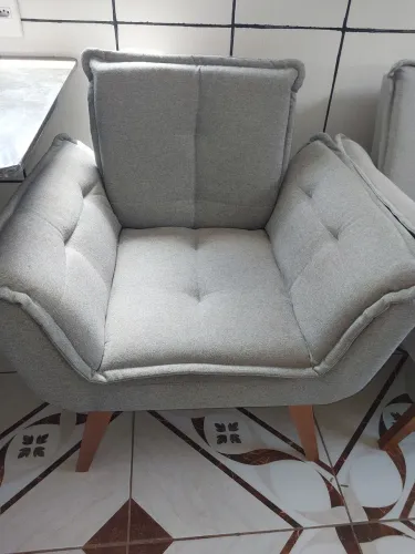 VENDO POLTRONA DECORATIVA CINZA ? R$ 230