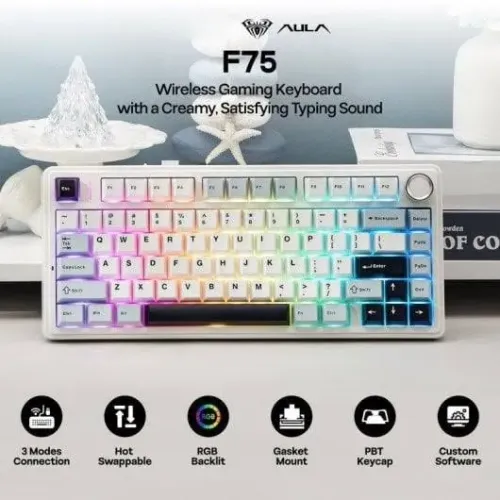 Tecaldo Mecânico Aula F75 - 3 Modelos de Keys ( Vai junto)