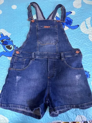 Jardineira infantil jeans