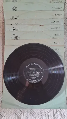 Coleção antiga de disco de vinil de música popular, sem arranhões.