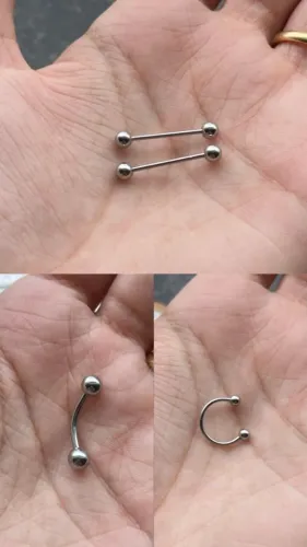Kit de Joias em Aço Cirúrgico para Piercing
