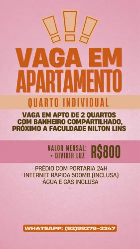 ALUGO UM QUARTO PARA MULHER - condomínio ideal flores