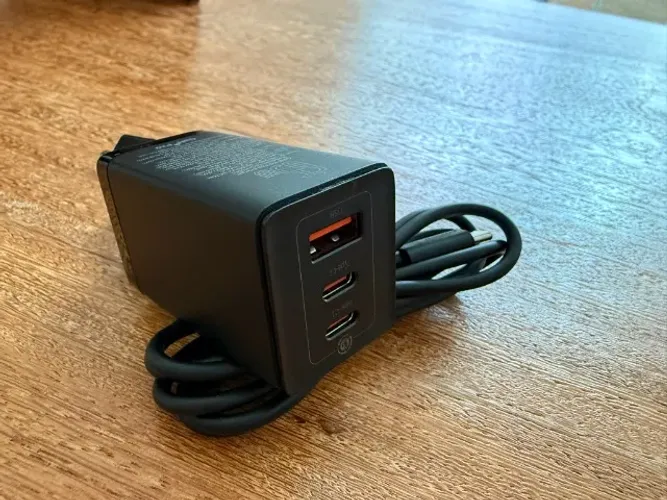 Carregador Baseus 65w Gan5 + Cabo USB-C Baseus 100w