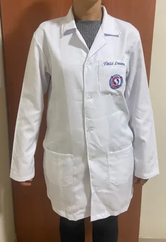 Jaleco branco básico Unissex P