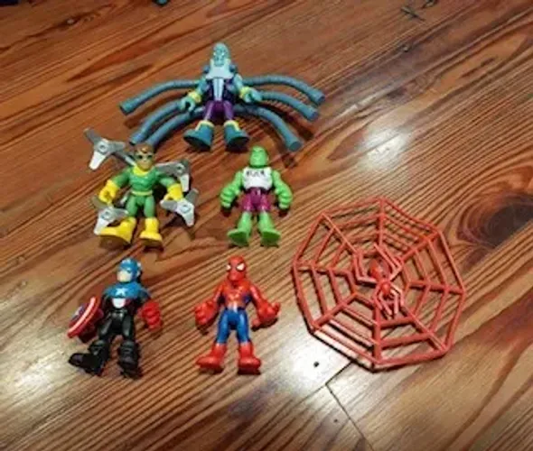 Homem Aranha, Capitão América, Hulk e Doutor Octopus Playskool Hasbro