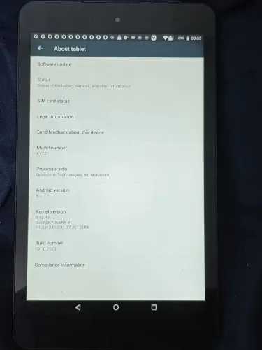Tablet Kyocera Qua Tab 01 2GB de Ram 16 GB de Armazenamento Android 5.1 Aceito Propostas