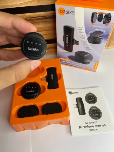 Microfone de Lapela Sem Fio Tipo C - BASIKE - Ba-MIC0007 an13