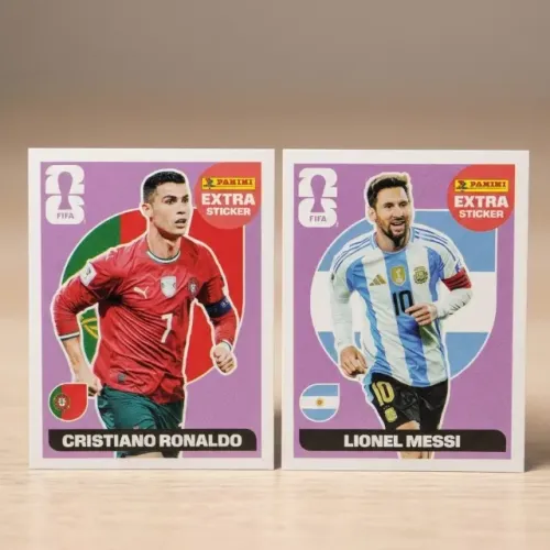 Figurinha Cristiano Ronaldo+lionel Messi Extra Legend Base
