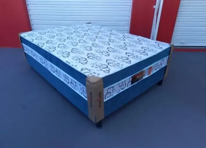 Cama Conjugada Casal Sonho Bom na cor Azul