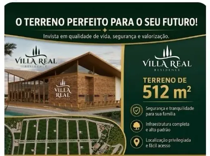 Vendo Terreno bem localizado no Condomínio Villa Real