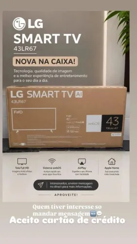 Televisão LG smart TV 43LR67 nova na caixa