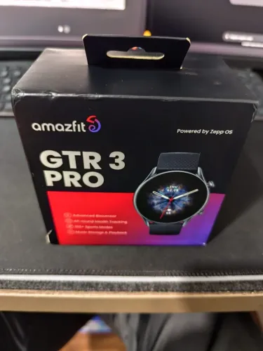 Amazfit GTR 3 Pro + Caixa + Carregador Original + 2 Pulseiras Extras