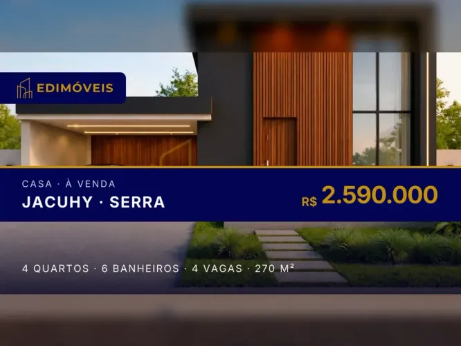 Casa 4 suítes no Jacuhy, ambientes amplos e integração perfeita