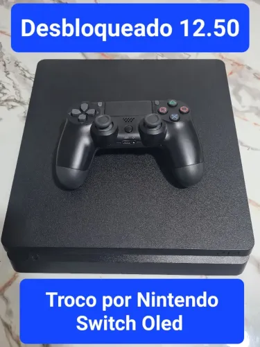 Ps4 slim 1tb desbloqueado aceito troca por Nintendo switch oled 