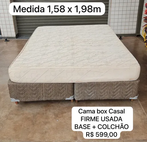Cama Box Casal Firme USADA com ENTREGA 